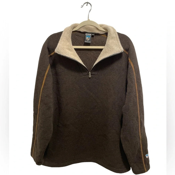 KUHL Europa 1/4-Zip Fleece Jacket Men's XL Alpaca Fleece Gorpcore Outdoorsy - Picture 2 of 15